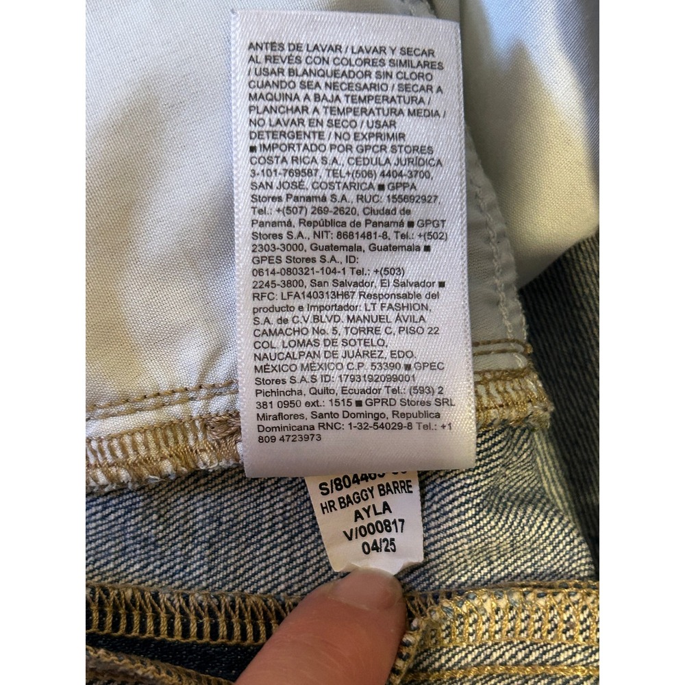 Old Navy Womens Jeans Sz 18 Blue High Rise Baggy Barrel Leg Seamed Denim 804400 - Picture 7 of 8